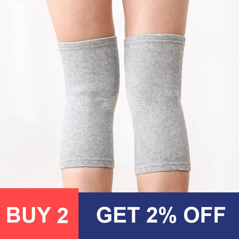 1 Pcs Knee Support Protector Leg Arthritis Injury Gym Sleeve Elasticated Bandage knee Pad Charcoal Knitted Kneepads Warm